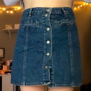 Denim Button Up Skirt